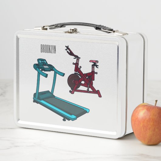 Cartoon für Treadmill und Spinnerbike Metall Brotdose (Beispiel)
