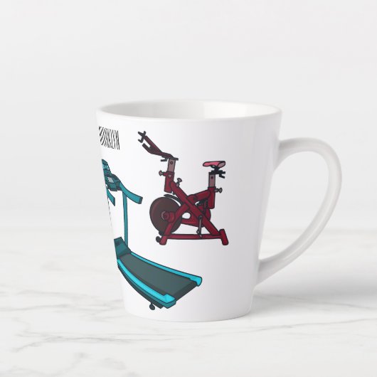 Cartoon für Treadmill und Spinnerbike Milchtasse (Rechts)