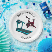 Cartoon für Treadmill und Spinnerbike Pappteller (Party)