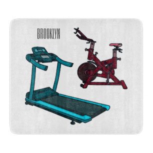 Cartoon für Treadmill und Spinnerbike Schneidebrett