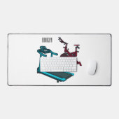 Cartoon für Treadmill und Spinnerbike Schreibtischunterlage (Tastatur & Maus)