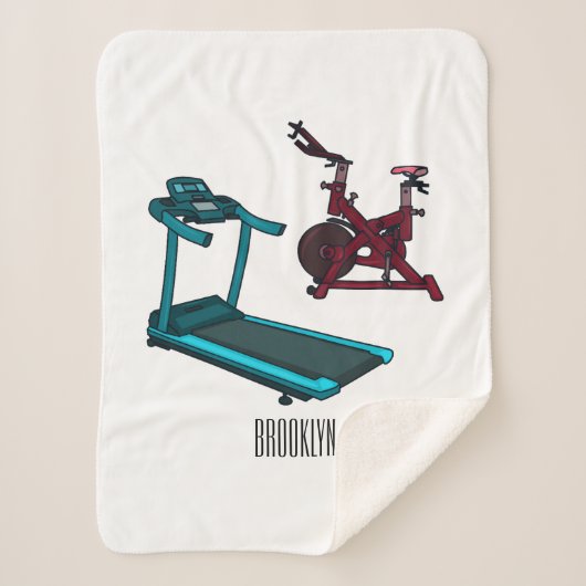 Cartoon für Treadmill und Spinnerbike Sherpadecke (Vorderseite)
