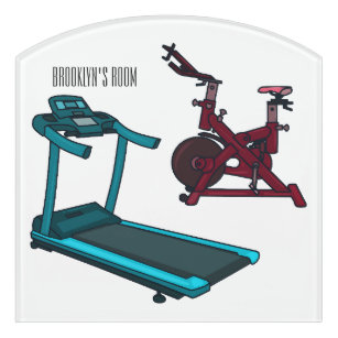 Cartoon für Treadmill und Spinnerbike Türschild