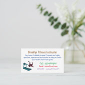 Cartoon für Treadmill und Spinnerbike Visitenkarte (Stehend Vorderseite)