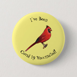 Cartoon für Vogelarten im nördlichen Kardinal Button