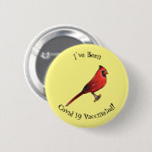 Cartoon für Vogelarten im nördlichen Kardinal Button (Vorne & Hinten)