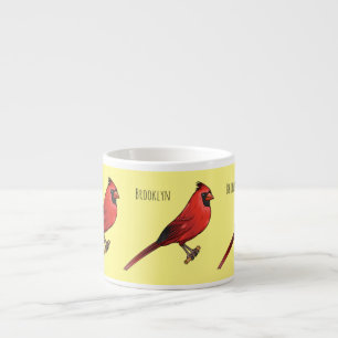 Cartoon für Vogelarten im nördlichen Kardinal Espressotasse