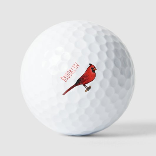 Cartoon für Vogelarten im nördlichen Kardinal Golfball (Vorderseite)