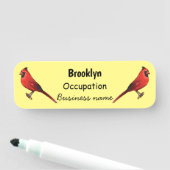 Cartoon für Vogelarten im nördlichen Kardinal Namensschild (Beispiel)