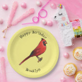 Cartoon für Vogelarten im nördlichen Kardinal Pappteller (Party)