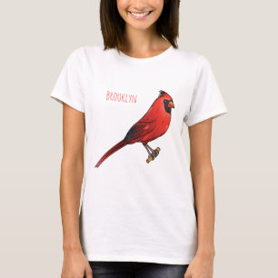 Cartoon für Vogelarten im nördlichen Kardinal T-Shirt