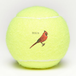 Cartoon für Vogelarten im nördlichen Kardinal Tennisbälle