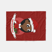 Cartoon für Weihnachten Fleecedecke (Vorderseite (Horizontal))