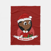 Cartoon für Weihnachten Fleecedecke (Vorderseite)