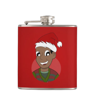 Cartoon für Weihnachten Typ Flachmann