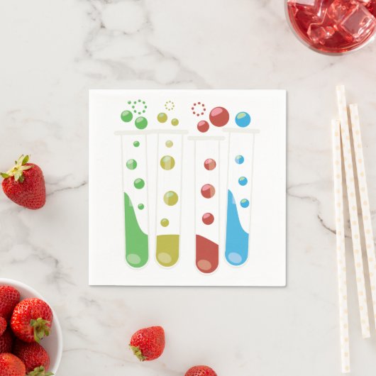 Cartoon für wissenschaftliche Prüfröhren Serviette (Beispiel)