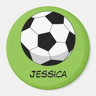 Cartoon‑Fußball Name hinzufügen Magnet