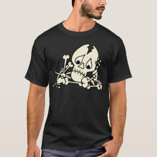 Cartoon gebrochene Knochen Skelett T-Shirt