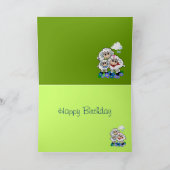 Cartoon-Geburtstagskarte mit Schaffamilie Karte (Innenseite)