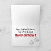 Cartoon Geburtstagskarten: Hunde am Tag Karte (Innenseite)