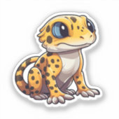 Cartoon-Gecko Aufkleber (Vorderseite)