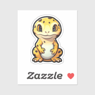 Cartoon-Gecko Aufkleber