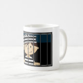 Cartoon-Gefangener in der Gefängnis-Zelle Kaffeetasse (VorderseiteRechts)