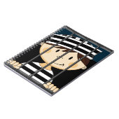 Cartoon-Gefangener in der Gefängnis-Zelle Notizblock (Linke Seite)