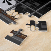 Cartoon-Gefangener in der Gefängnis-Zelle Puzzle (Seite)