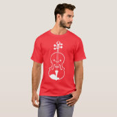 Cartoon-Geige-Junge T-Shirt (Vorne ganz)