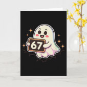 Cartoon Geist 67 Meme  Karte (Gelbe Blume)