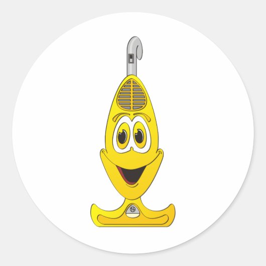 Cartoon gelb runder aufkleber (Vorderseite)