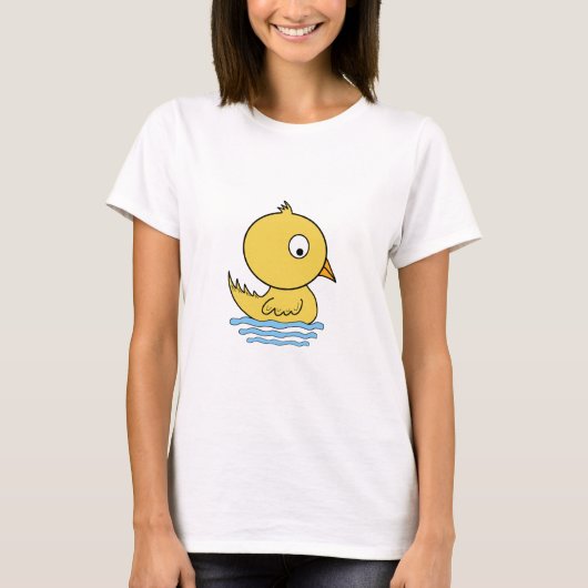 Cartoon-gelbe Ente T-Shirt (Vorderseite)