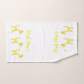 Cartoon Gelbe Poodle Posh Paws Badetuch Set (Handtuch)
