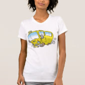 Cartoon Gelber Bus T - Shirt (Vorderseite)