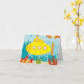 Cartoon Gelbes U-Boot Karte (Gelbe Blume)