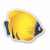 Cartoon-Gelbkleber Aufkleber (Vorderseite)