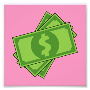Cartoon-Geld-Dollar-Scheine Fotodruck