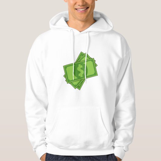 Cartoon-Geld-Dollar-Scheine Hoodie (Vorderseite)