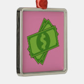Cartoon-Geld-Dollar-Scheine Ornament Aus Metall (Rechts)
