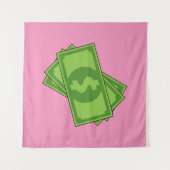 Cartoon-Geld-Dollar-Scheine Wandteppich (Vorderseite (Horizontal))