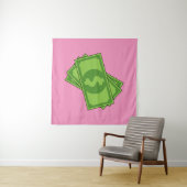 Cartoon-Geld-Dollar-Scheine Wandteppich (Beispiel (Horizontal))