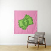 Cartoon-Geld-Dollar-Scheine Wandteppich (Beispiel)