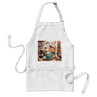 Cartoon gemütliche Café Kaffee Liebhaber Stil Schürze