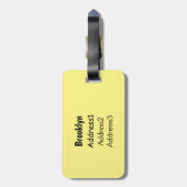 Cartoon Gepäckanhänger (Rückseite vertikal)