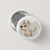 Cartoon Gepunktet Hund Button (Vorne & Hinten)