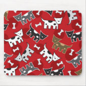 Cartoon-gepunktete Hunde, Welpen u. Mousepad (Vorne)