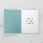 Cartoon Germ Party Get Well Soon Karte (Innenseite)