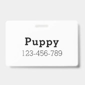 Cartoon German Shepherd Dog | Ausweis (Rückseite)