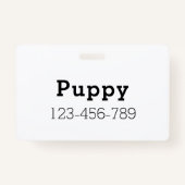 Cartoon German Shepherd Dog | Ausweis (Rückseite)